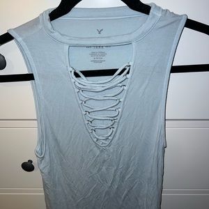 American Eagle Light Blue Tank Top